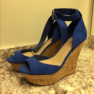 Royal Blue Wedges